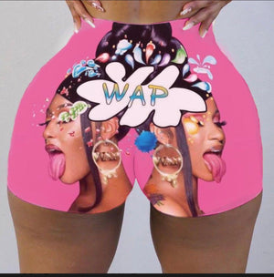 Open image in slideshow, MeganTheStallion&amp;Cardi B W.A.P BaddieShorts
